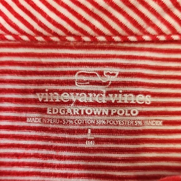 Vineyard Vines Kids Red Striped Polo Shirt - Picture 2 of 5
